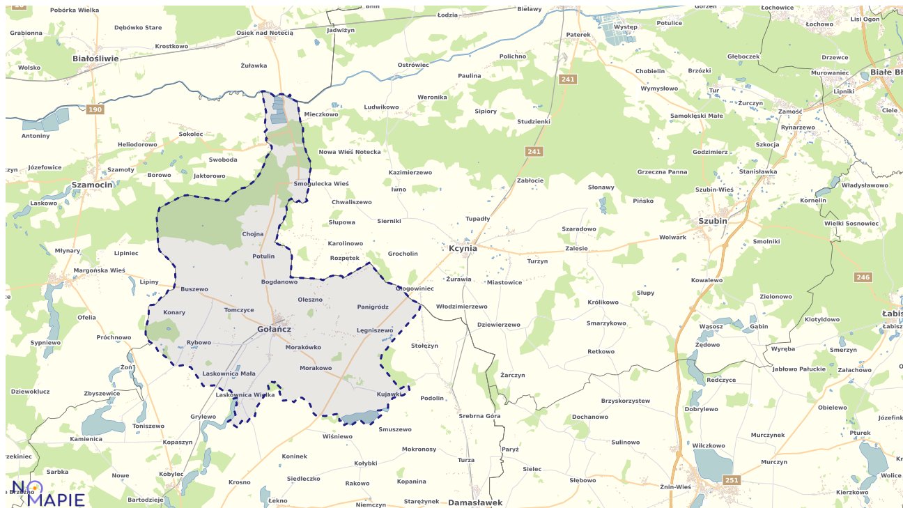 Mapa uzbrojenia terenu Gołańczy