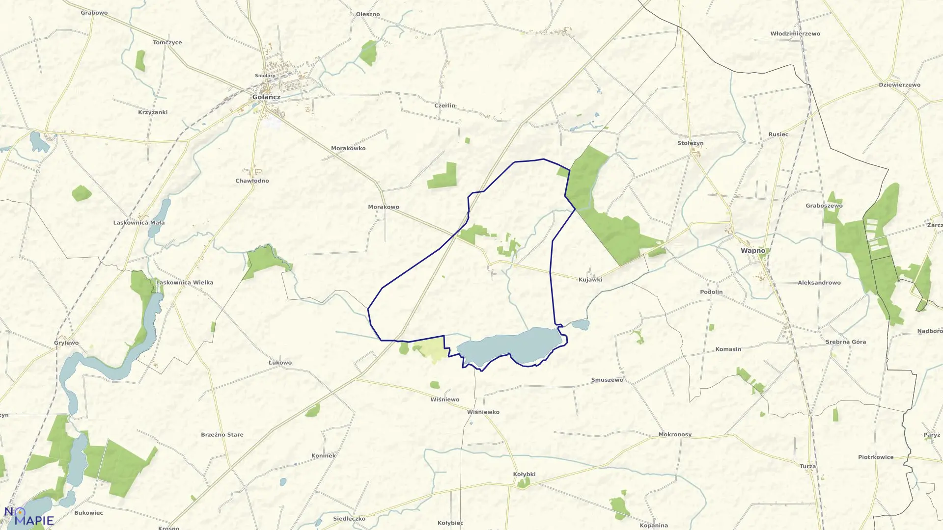 Mapa obrębu CZESZEWO w gminie Gołańcz